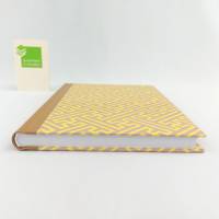 Notizbuch, ocker beige, grafisches Muster, DIN A5, 100 Blatt Bild 3