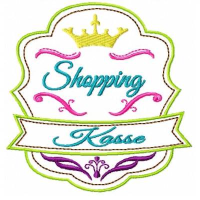 Stickdatei für Spardosen - Shoppingkasse 10x10