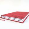 Notizbuch, Tagebuch, schwarz, rot, Motiv Spitze, 300 Seiten, fadengeheftet Bild 3