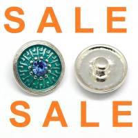 SALE! Druckknopf,  Button, Druckknopfbutton,Gr. L, Metall mit Emaille und Strass, statt 4,99 Euro jetzt 1,99 Euro Bild 1