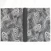 Notizbuch, schwarz weiß, Hardcover, A5, 284 Seiten, Baumwolle-Stoff Bild 3
