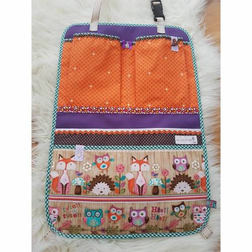 Autoutensilo Organizer Aufbewahrung mit praktischen Fächern Mädchen Baby Kinder  Motiv Eule