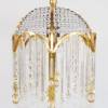 Kristall Tischlampe Leuchte 41 cm Jugendstil Glasstäbe Perlen funkelnd schön elegant vintage Messing upcycling Bild 3