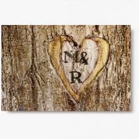 Baum HERZ MIT DEINEN INITIALEN, INDIVIDUALISIERBAR auf Holz, Geschenk Valentinstag Hochzeit handmade kaufen Bild 2