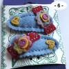 1 Paar dekorierte Haarclips - so richtig süß mit Blüten aus feinem Wollfilz - (Auswahl 2) Bild 7