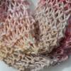 Schlauchschal Loop Loopschal Schal rosa rot grau taupe meliert gestrickt Batik Look Baumwolle Bild 3