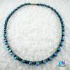 Wechsel-schmuck Magnet Glas-Perlen Collier mittel blau  Statement-Kette  ART 3678 Bild 2
