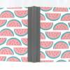 Notizbuch, Melone, A5, rot grün grau, handgefertigt, 100 Blatt Bild 2