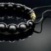 Herren Armband aus Edelsteinen Onyx Achat mit Edelstahl-Perle, Makramee Armband, 10 mm Bild 6