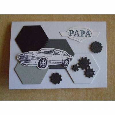 Glückwunschkarte zum Vatertag Vatertskarte Vater Papa Papi Autokarte Vatertag Grusskarte Karte Rennwagenkarte Auto