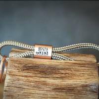 Personalisierter Schlüsselanhänger aus Segeltau handgestempelt | Sylt | Maritim | Meer | Insel Bild 3
