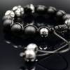 Damen Armband aus Edelsteinen Achat Onyx und Hämatit mit Knotenverschluss, Makramee Armband, 10 mm Bild 5