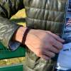 Herren Edelstein Doppel-Armband aus Granat mit Knotenverschluss, Makramee Armband, Geschenk für Mann, 6 mm Bild 9