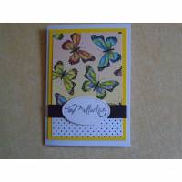 Muttertagskarte Glückwunschkarte zum Muttertag Mama Schmetterlinge Schnetterlingskarte Muttertag Liebe Mutti Grusskarte Bild 1