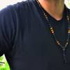 Herren Halskette aus Edelsteinen Tigerauge Onyx Achat Lava Tigerauge und Zirkonia mit Knotenverschluss, Länge 70 cm Bild 7