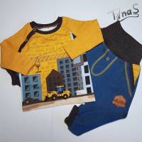 Baustellen Set in Gr. 74, bestehend aus Shirt und weicher Jeanspumphose Bild 1