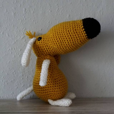 Amigurumi Häkelanleitung für den klugen Hund Bailey