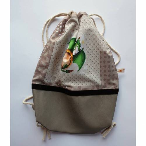 Turnbeutel für Kinder, Stoffbeutel, Kinderturnbeutel, Kindersportbeutel, Kinderrucksack, UNIKAT, Drache