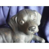 Schwarzer Labrador,Keramikfigur,Hund,Deco,Welpe Bild 1