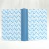 Notizbuch, grau-blau, Zick Zack Muster, DIN A5, 150 Blatt, handgefertigt Bild 2