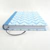 Notizbuch, grau-blau, Zick Zack Muster, DIN A5, 150 Blatt, handgefertigt Bild 3
