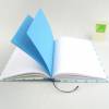 Notizbuch, grau-blau, Zick Zack Muster, DIN A5, 150 Blatt, handgefertigt Bild 4