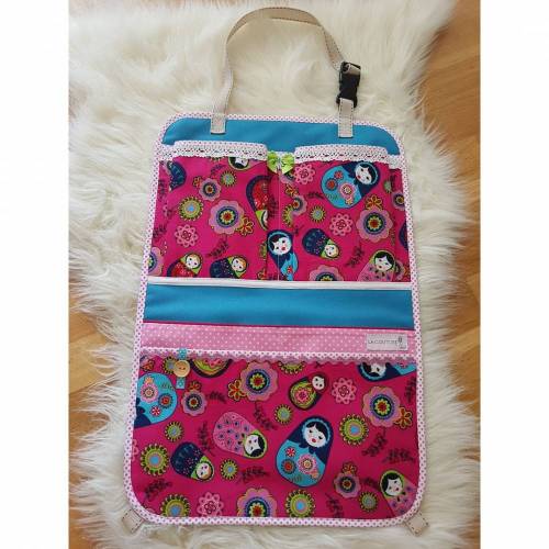 Autoutensilo Organizer Aufbewahrung mit praktischen Fächern Mädchen Baby Kinder  Motiv Matrjoschka