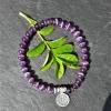 Violettes Cateye-Perlenarmband mit Blume des Lebens aus 925 Silber Bild 4