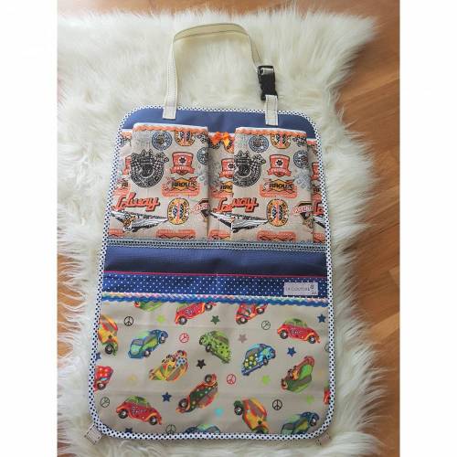 Autoutensilo Organizer Aufbewahrung mit praktischen Fächern Junge Baby Kinder  Motiv Auto