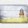 LEUCHTTURM Maritimes Bild auf Holz Leinwand Fineartprint Wanddeko Landhausstil Vintage Style Shabby Chic kaufen Bild 4