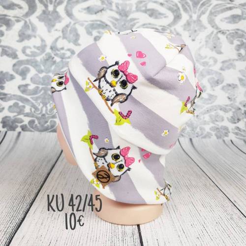 Jersey Sonnenhut Mütze Sommer Eulen KU 42/45