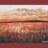 Aquarellbild Sonnenuntergang am See handgemaltes Original 24 x 36 cm Querformat Bild 3