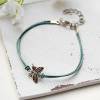Kleiner Schmetterling • Armband Leder | Armschmuck | Farbwahl | Geschenk Frau | Freundin | Schwester | Mama Bild 2
