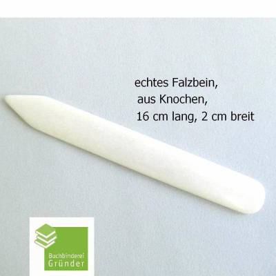 Falzbein aus Knochen, 16 cm lang, Buchbinder-Werkzeug, Papierbasteln, Origami