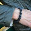 Herren Armband aus Edelsteinen Tigerauge Lava und Hämatit mit Knotenverschluss, Makramee Armband, 10 mm Bild 8