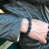 Herren Armband aus Edelsteinen Tigerauge Lava und Hämatit mit Knotenverschluss, Makramee Armband, 10 mm Bild 9
