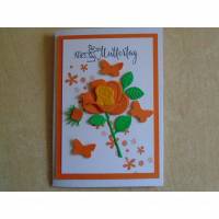 Glückwunschkarte zum Muttertag Muttertagskarte Mama Rosen Rosenkarte Muttertag Liebe Mutti Grusskarte Karte Bild 1