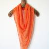 Poncho aus Baumwolle, orange, Strickponcho, Überwurf für den Frühling, asymmetrischer Sommer-Poncho, Grobstrickponcho Bild 5