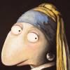 Die Fröschin mit dem Perlenohrring, Leinwanddruck, Vermeer, Mädchen mit dem Perlenohrring, Goldrahmen, Barock, Frosch, Frosch Bild Bild 3