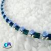 Wechsel-schmuck Magnet Glas-Perlen Collier blau  Statement-Kette  ART 3693 Bild 4