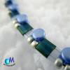Wechsel-schmuck Magnet Glas-Perlen Collier blau  Statement-Kette  ART 3693 Bild 5