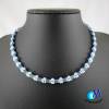 Wechsel-schmuck Magnet Glas-Perlen Collier blau  Statement-Kette  ART 3693 Bild 7