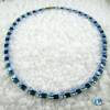 Wechsel-schmuck Magnet Glas-Perlen Collier blau  Statement-Kette  ART 3693 Bild 9