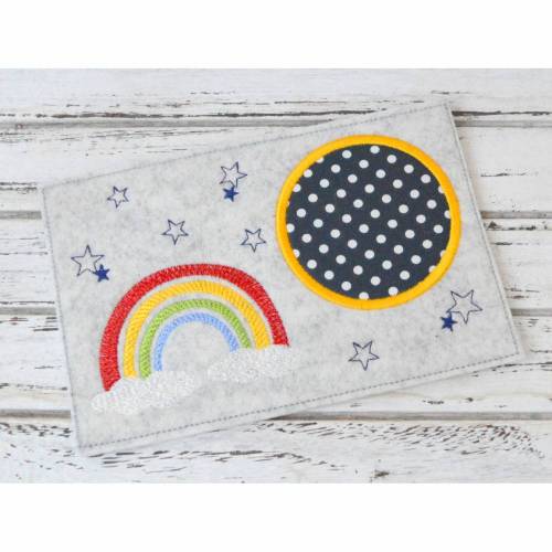 Stickdatei Untersetzer Regenbogen 13x18cm und 13x20cm