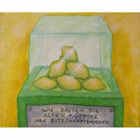 Zitronenpyramide, Original auf Leinwand, Zitronen, Bild für Küche, Zitronenbild, Stilleben, Gemälde, Bild mit Früchten, Bild mit Zitronen Bild 1