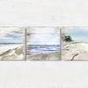STRANDSICHTEN Maritime Wanddeko Triptychon auf Holz Leinwand Print Landhausstil VintageStyle ShabbyChic handmade kaufen Bild 4