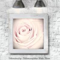 ROSE NOSTALGICA Blumenbild auf Holz Leinwand Kunstdruck Wanddeko Landhausstil Romantisch Shabby Chic Vintage Style Bild 4