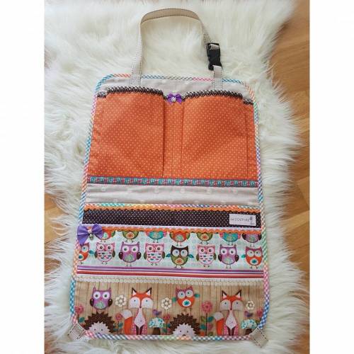 Autoutensilo Organizer Aufbewahrung mit praktischen Fächern Mädchen Baby Kinder  Motiv Eule