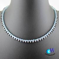 Wechsel-schmuck Magnet Glas-Perlen Collier blau  Statement-Kette  ART 3663 Bild 1