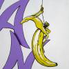 Bananenfrosch, Graffiti Bild, Street Art, Affe Bild, Schimpanse, Frosch Bild, Bananen Bild, witziges Bild, Geschenk Einweihung Bild 3